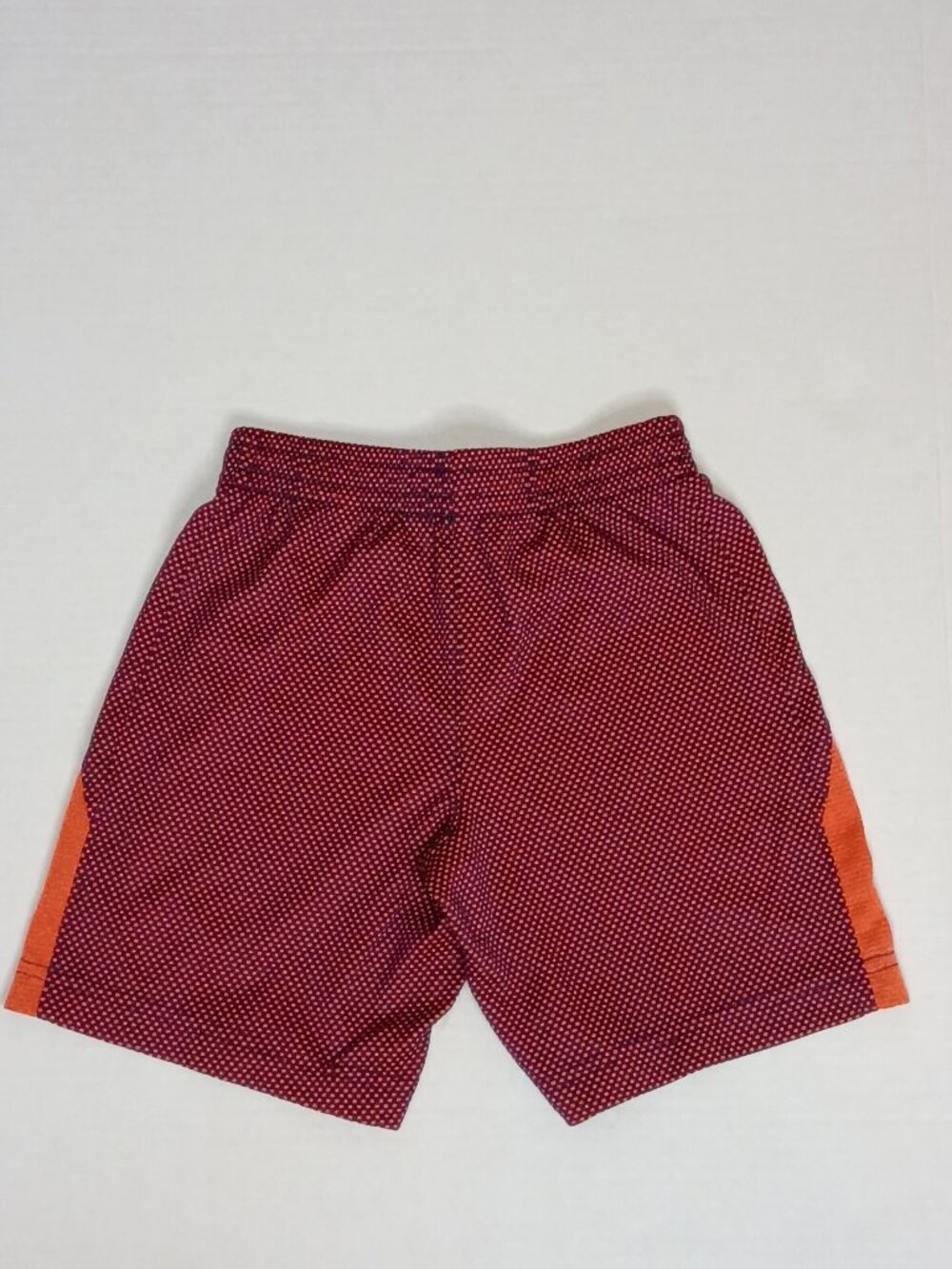 Nike Boys Athletic Shorts 4/5Y Orange Navy Dotted Swoosh - Picture 2 of 4